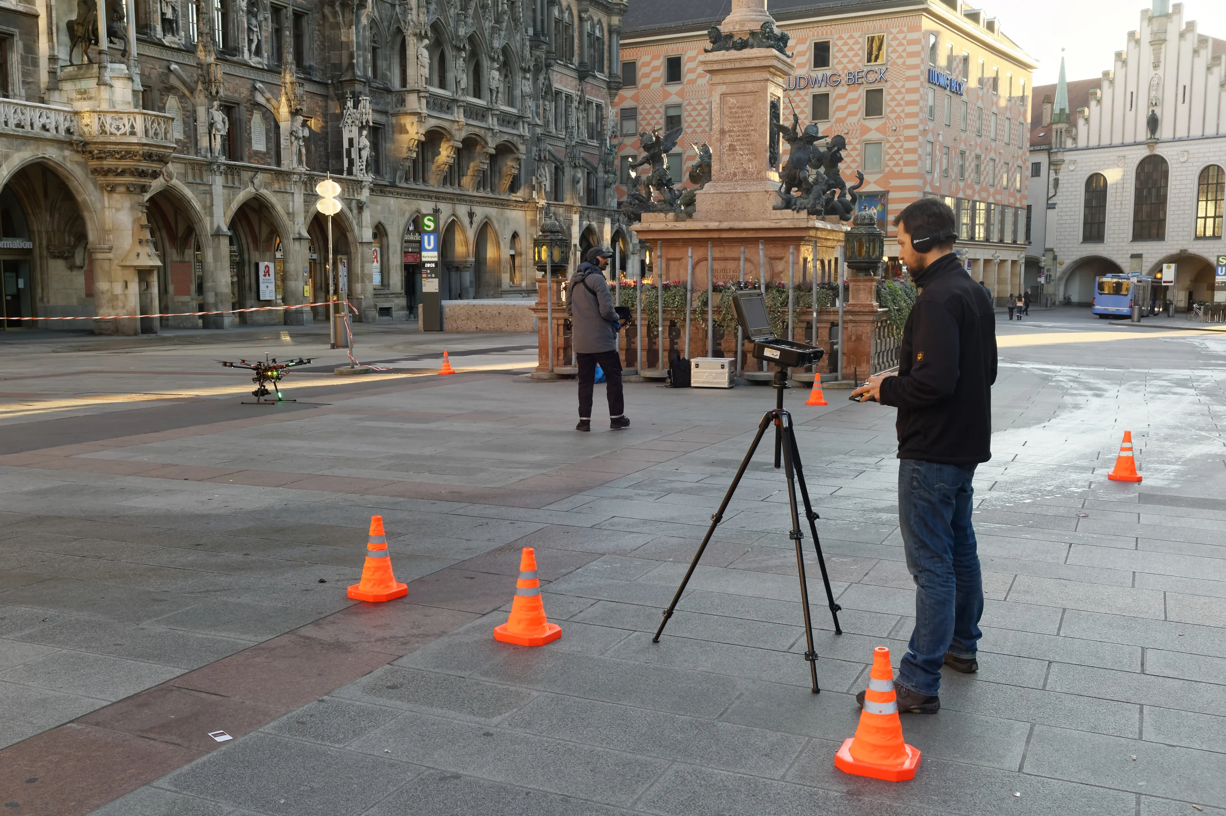 Drohne am Marienplatz