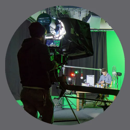 Foto: Andi und Noah im Screencraft Studio