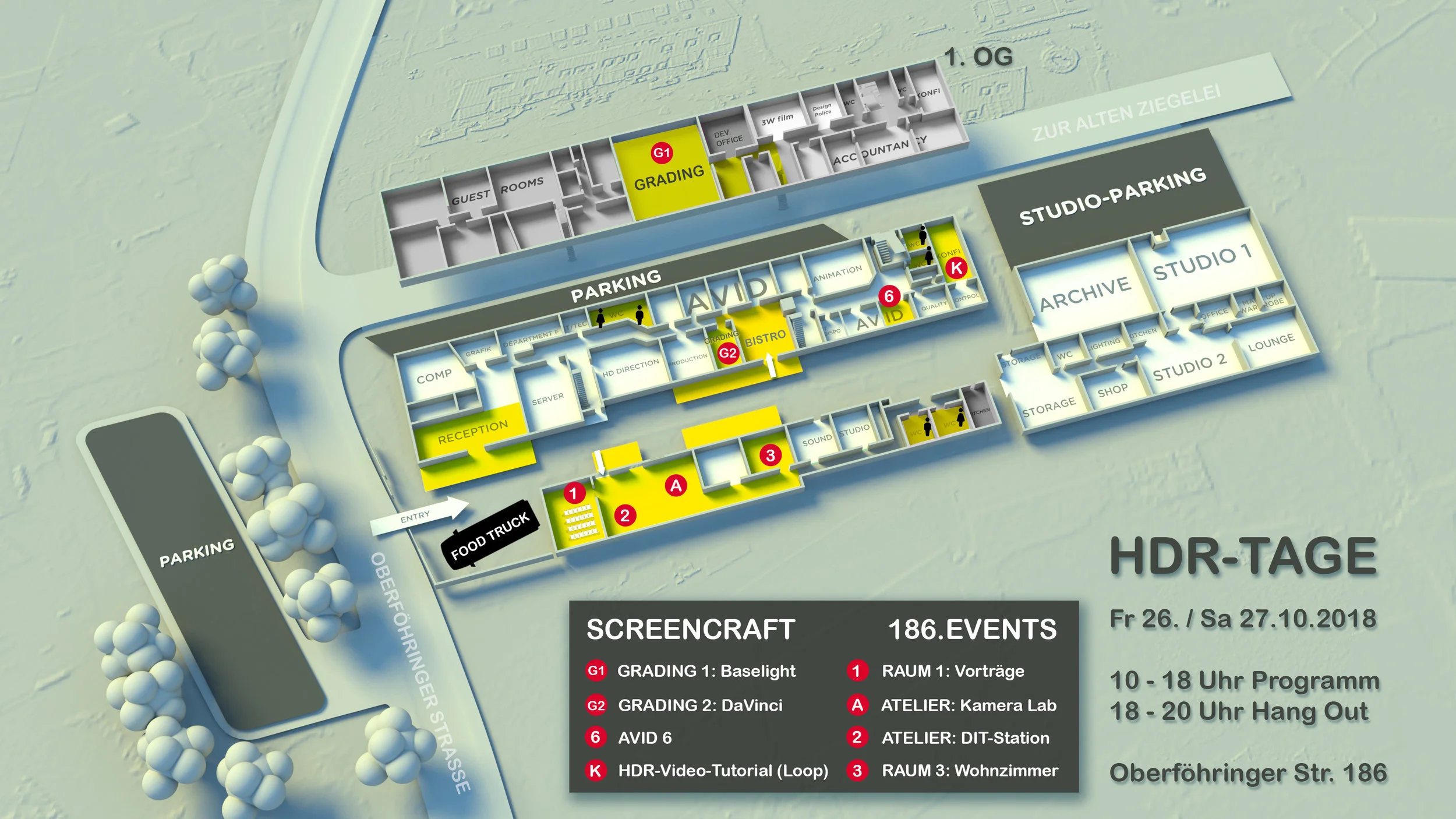 Karte des Screencraft Campus - HDR Fachtage