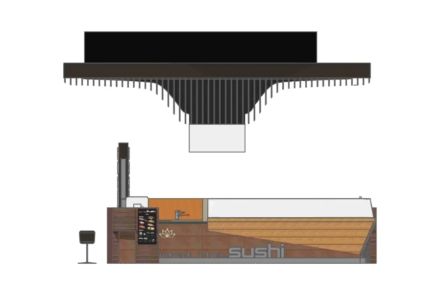 What The Sushi / / Illustrated north elevation