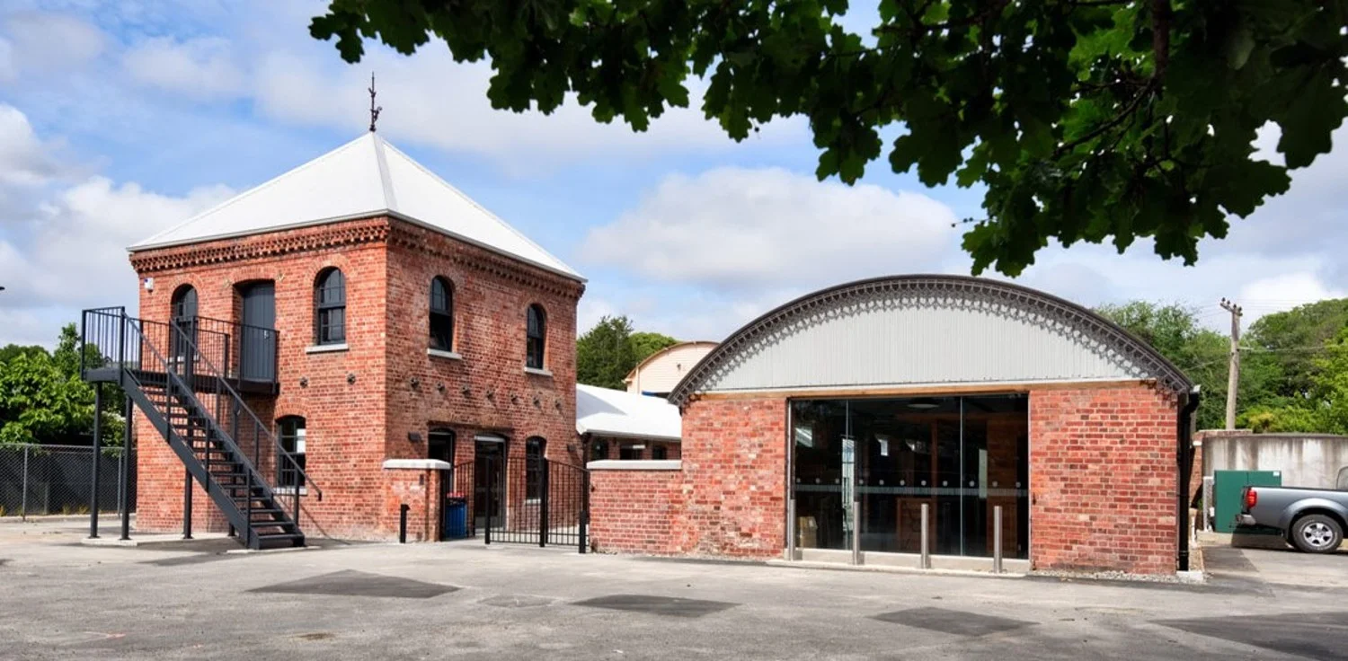 Christchurch Boys High revived and strengthened their heritage Deans Farm Buildings. In this site they asked for a sympathetic design for their uniform shop, situated in the old low brick piggery on the right.