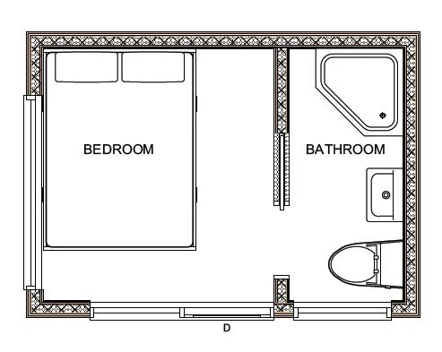  / / Tiny 10m2 hut  plan option 