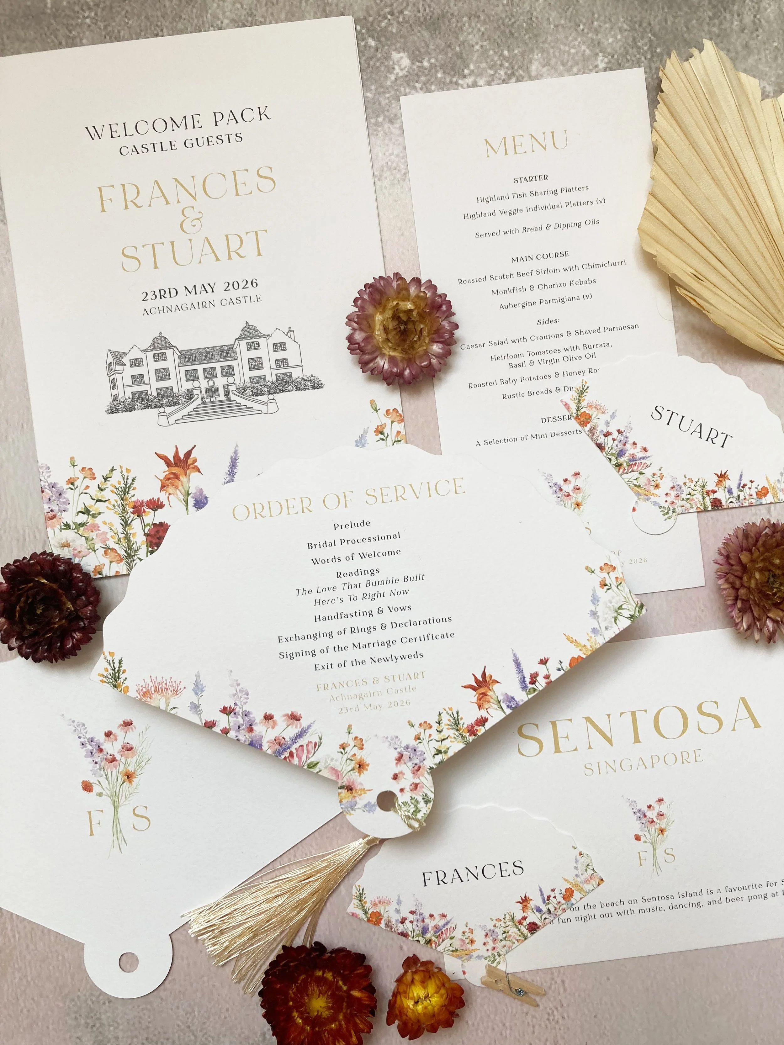 Some of the prettiest day details for Frances &amp; Stuart @achnagairncastle