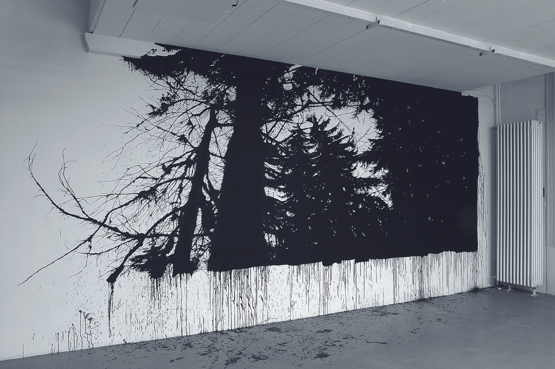  Wallpainting, Solo Show, King Head of Elk, Analix Forever, Genève, Switzerland 2003 