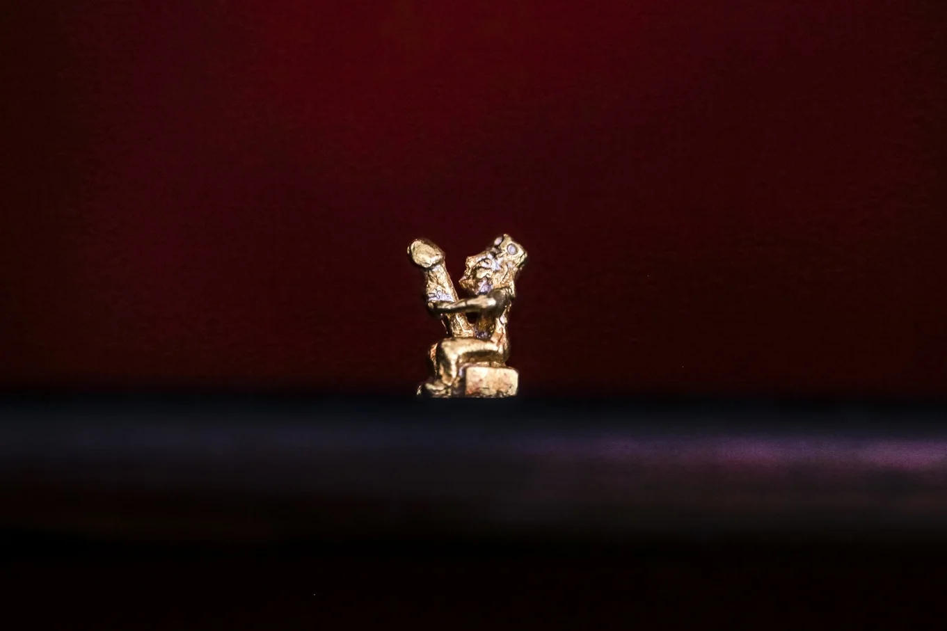 Towards a Homoerotic Historiography, Carlos Motta 2013 10 gold washed silver figures, 2x1 cm each Courtesy Carlos Motta and mor.charpentier, Paris