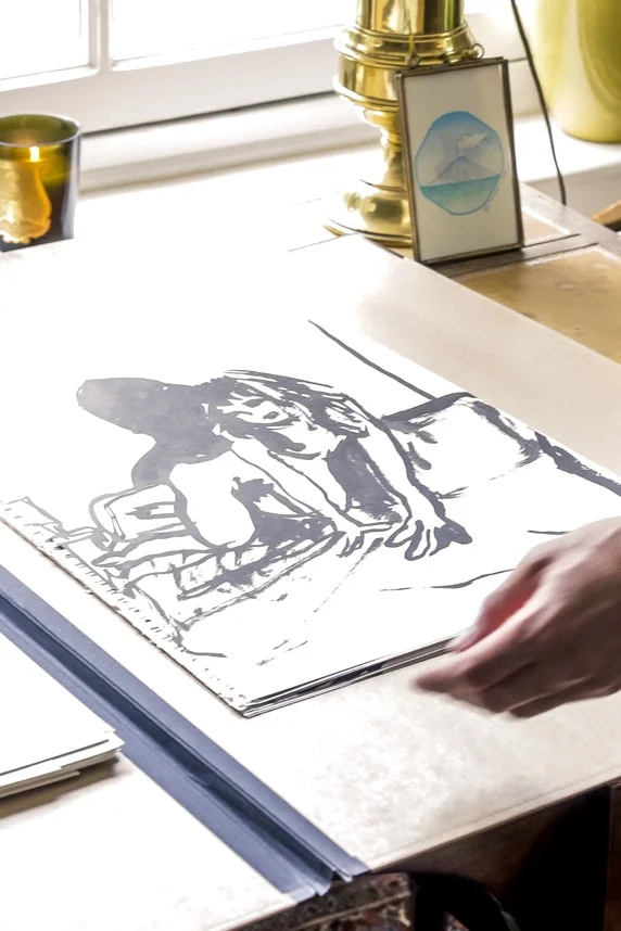 Mémoires, Alex Cecchetti 2014 Drawings, china ink on paper, folder and performance Courtesy of the artist