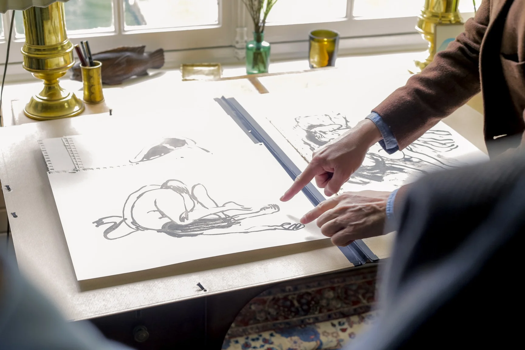 Mémoires, Alex Cecchetti 2014 Drawings, china ink on paper, folder and performance Courtesy of the artist