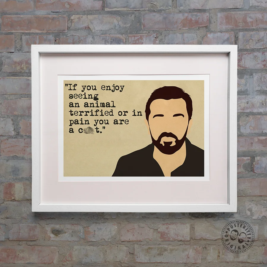 Ricky Gervais "If you enjoy seeing an animal... " Poster — Posteritty