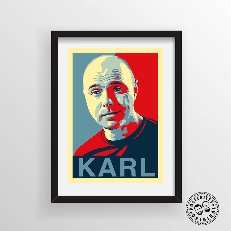 Karl Pilkington (Shepard Fairey Style) - Minimalist Poster — Posteritty