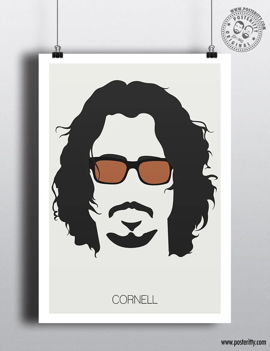 Chris Cornell - Minimalist Hair Poster