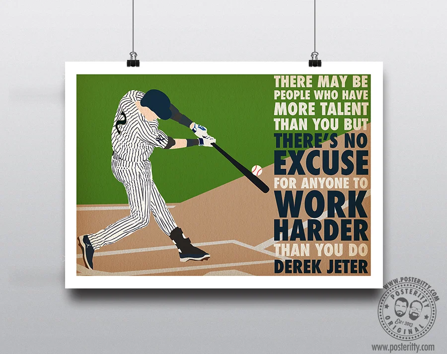 Derek Jeter Quote - New York Yankees - Minimalist Poster