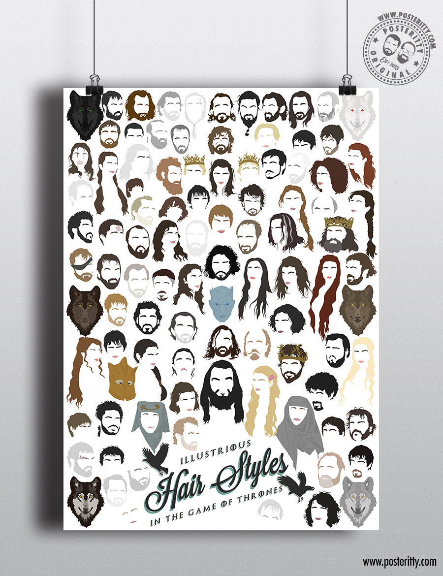 Game of Thrones - Character Hair - Minimalist Poster