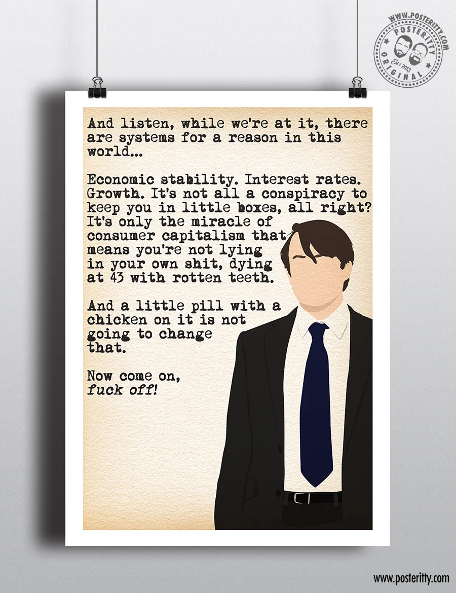 Mark (Peep Show) "Economic Stability..." Poster
