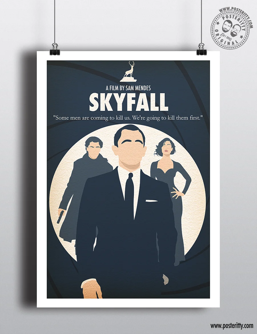 Skyfall - Minimalist Bond Movie Poster