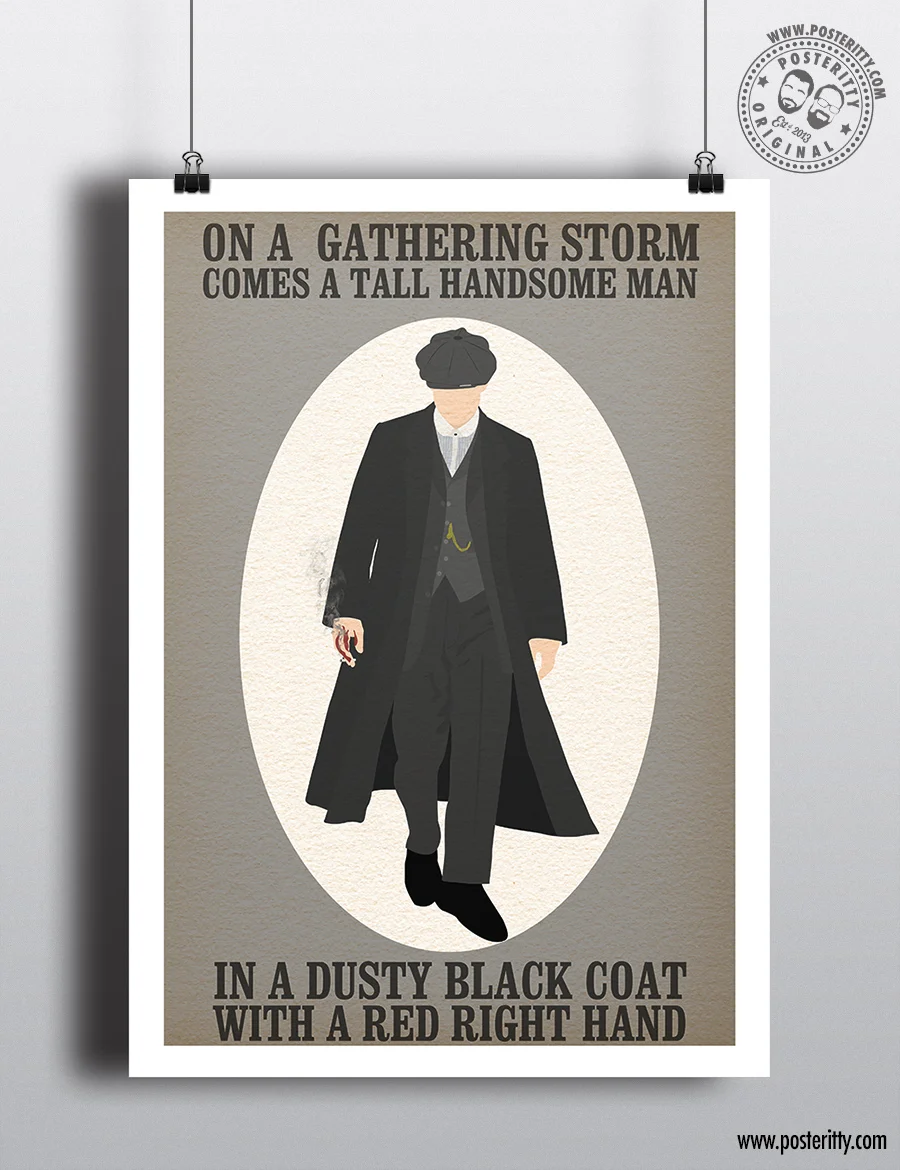 Tommy Shelby (Red Right Hand) Peaky Blinders - Minimalist Quote Poster