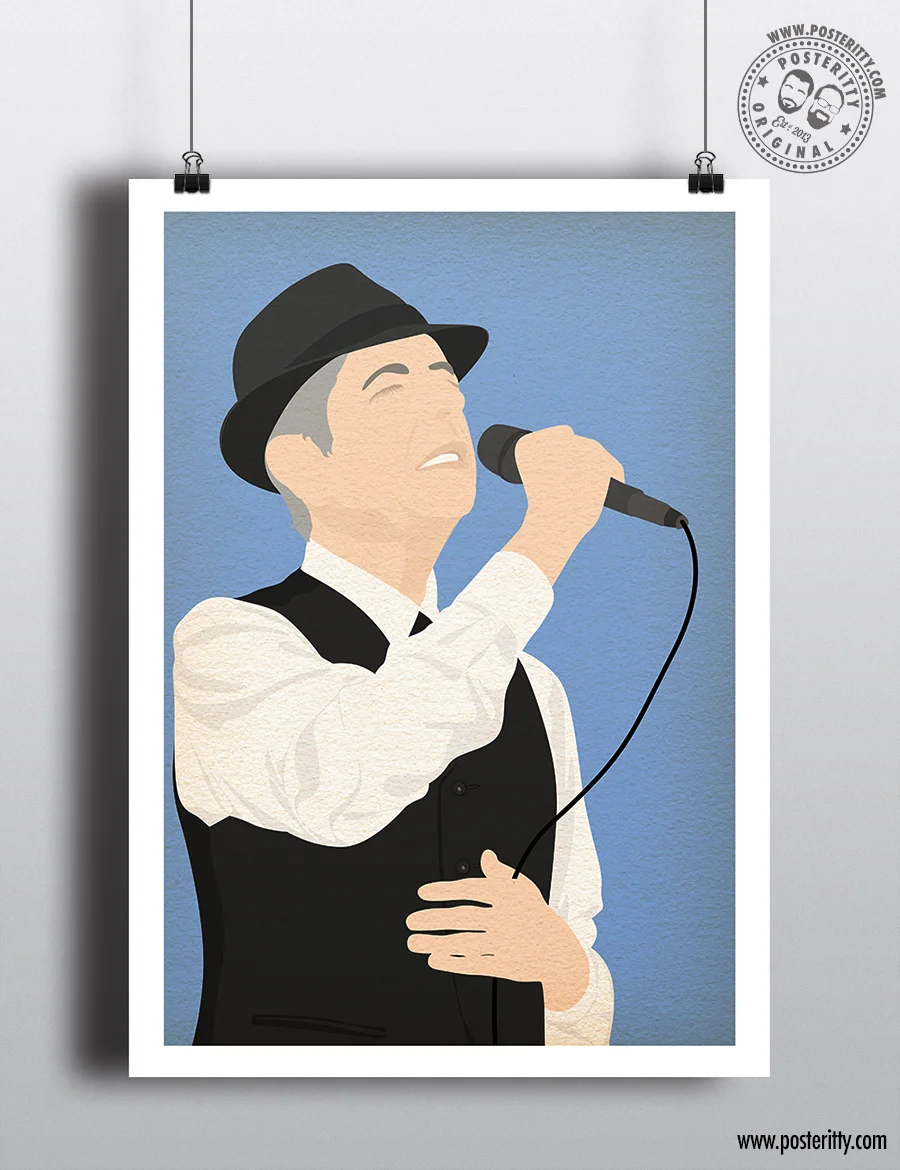 Leonard Cohen - Minimalist Music Poster