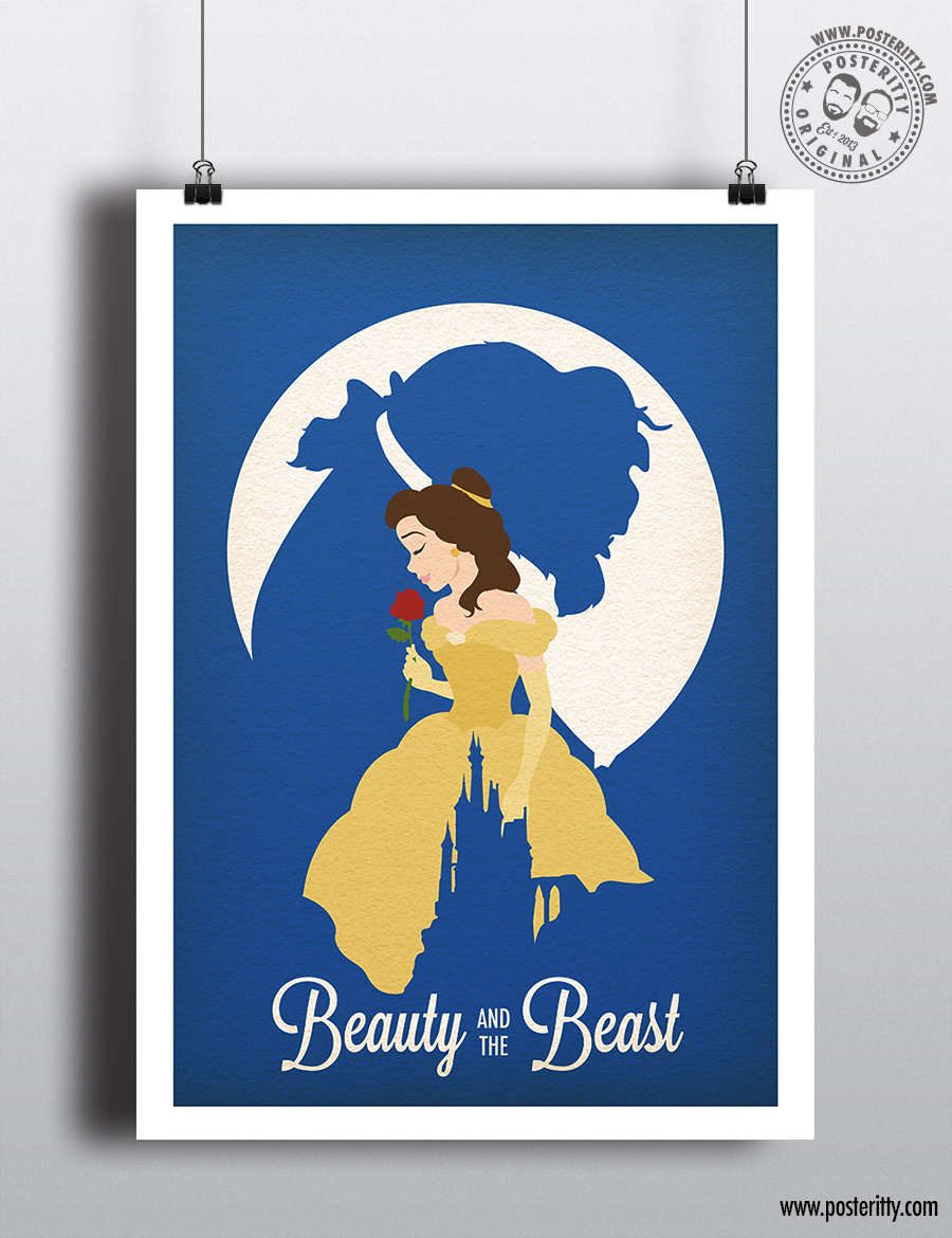 Beauty and the Beast (Animation) - Minimalist Movie Poster — Posteritty