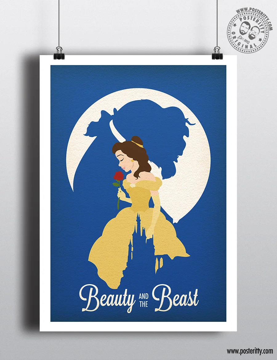 Beauty and the Beast (Animation) - Minimalist Movie Poster