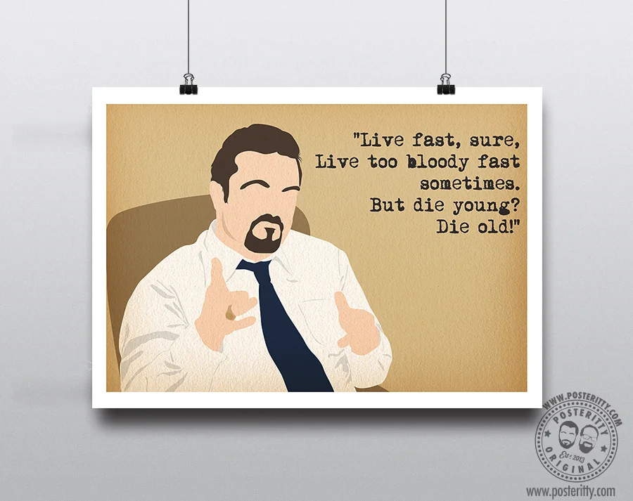 David Brent (The Office) "Live Fast... Sure..." Poster