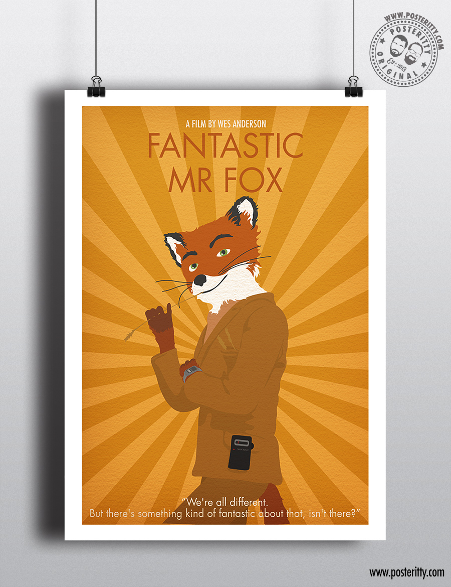 Fantastic Mr Fox - Minimalist Wes Anderson Movie Poster