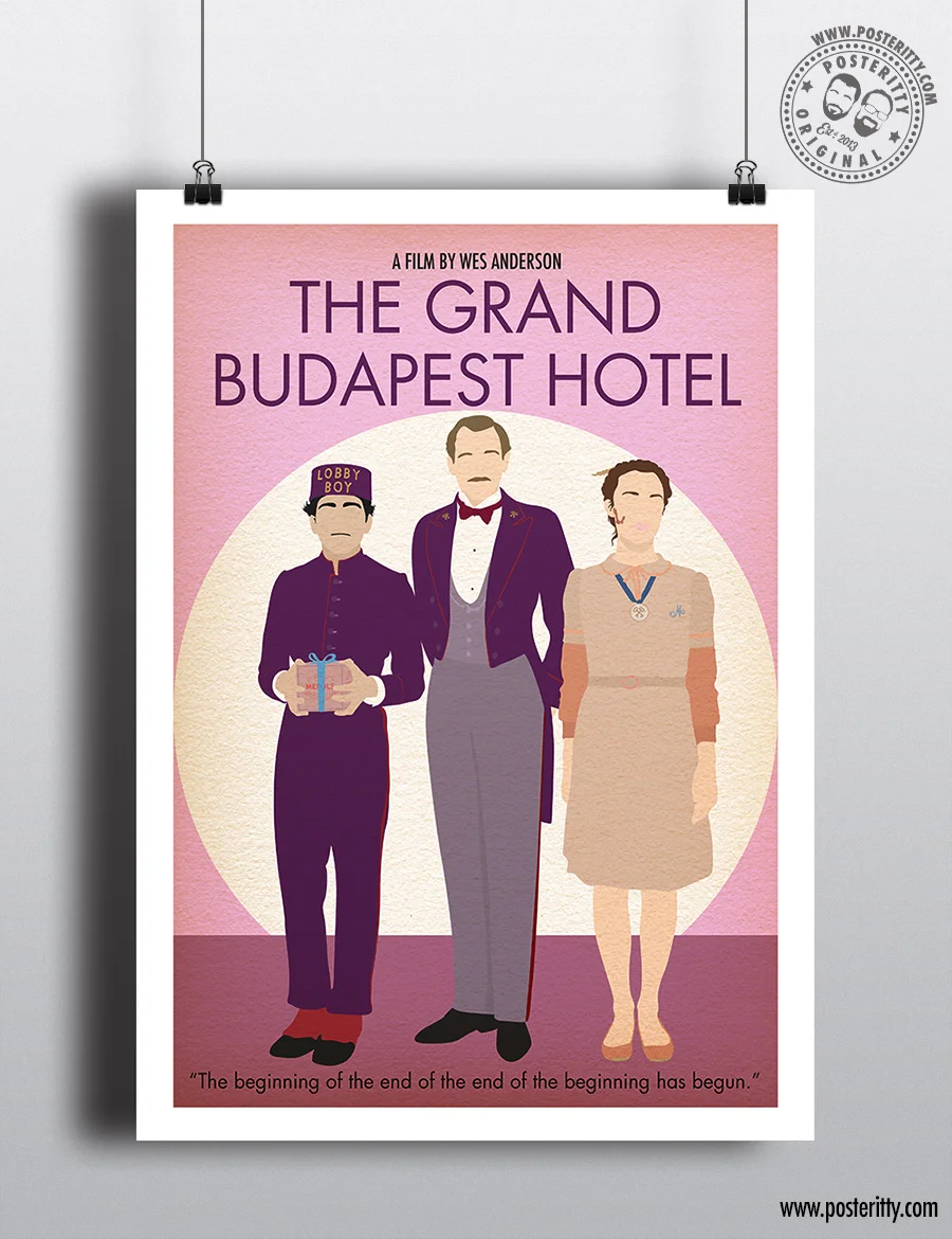 The Grand Budapest Hotel - Minimalist Wes Anderson Movie Poster