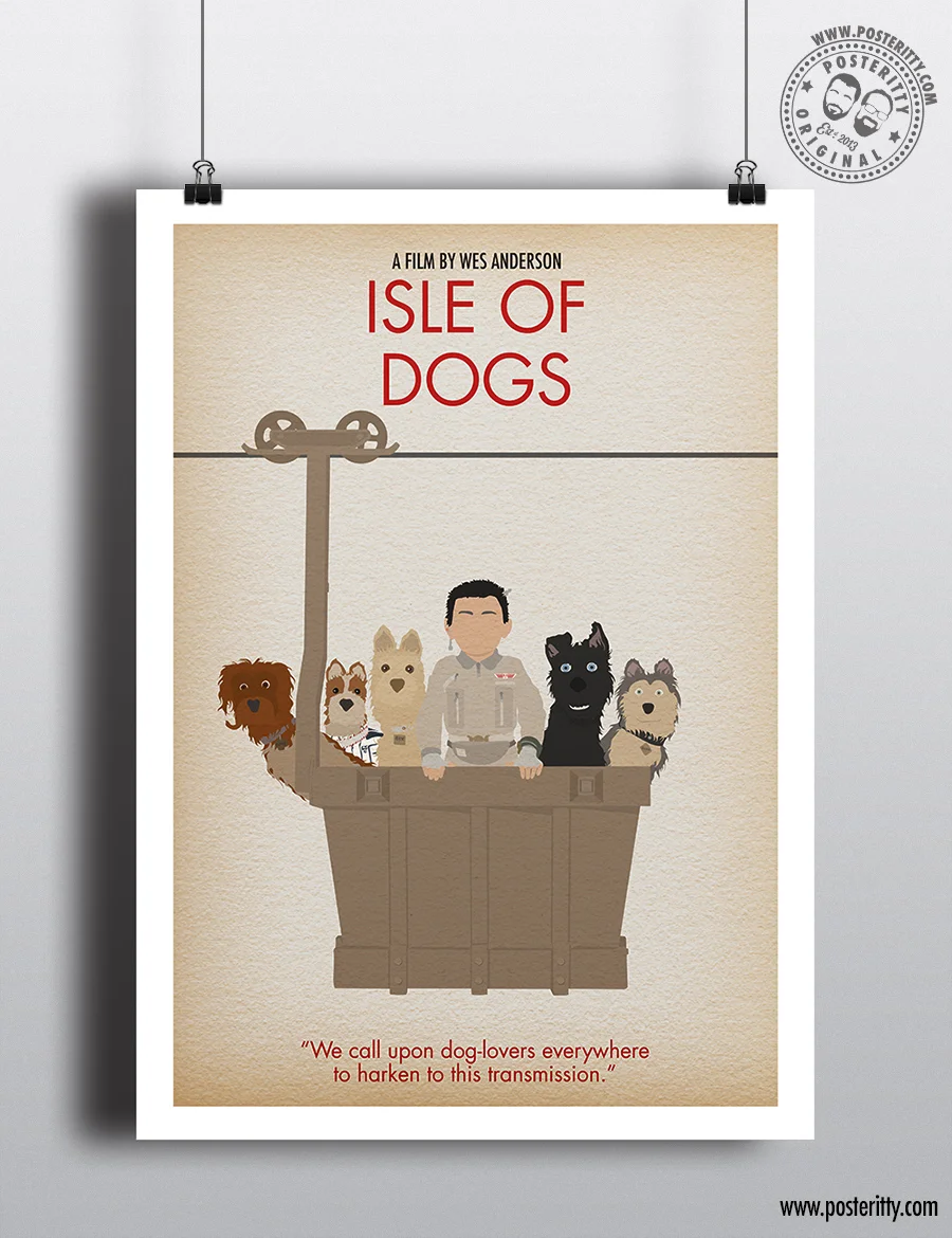 Isle Of Dogs - Minimalist Wes Anderson Movie Poster