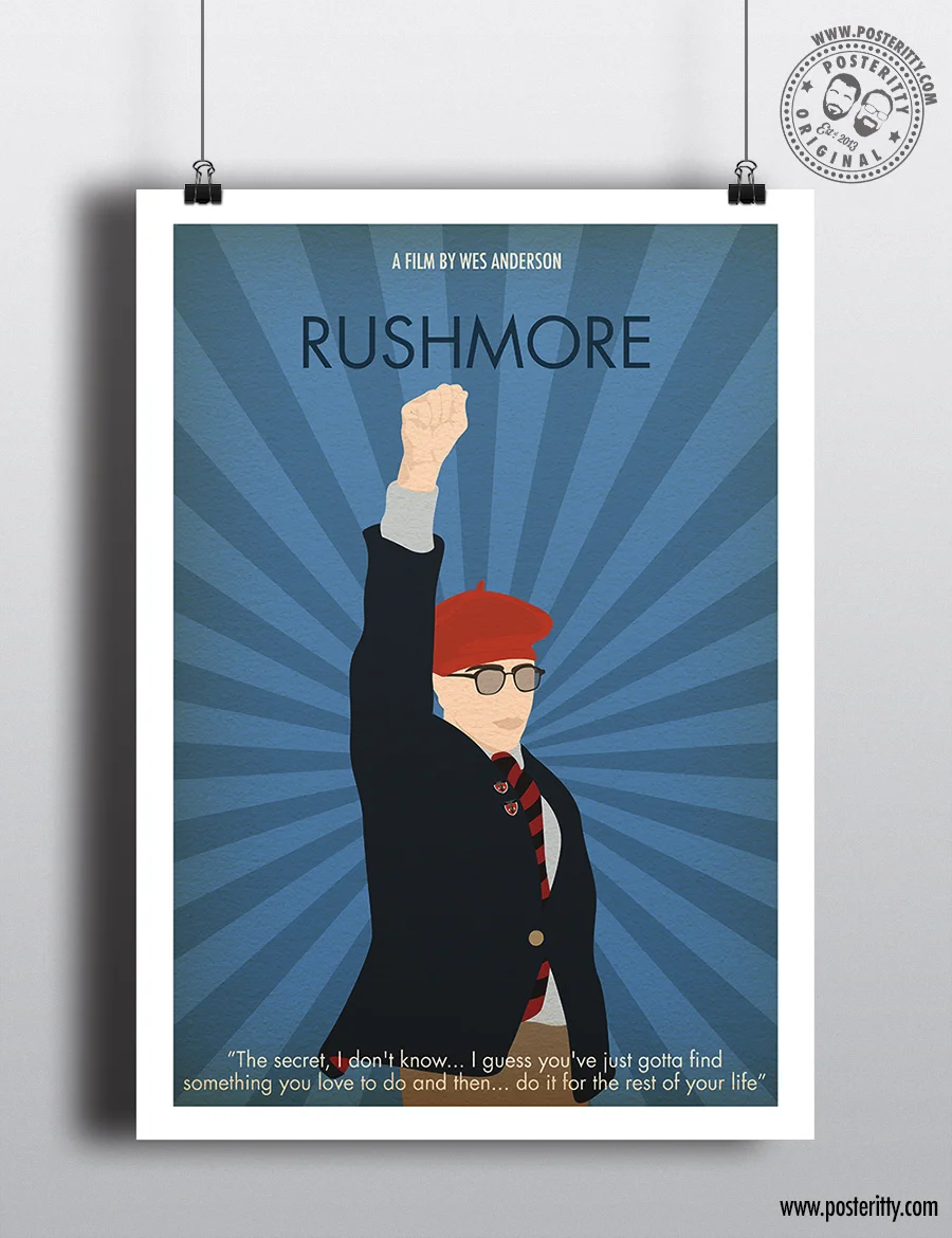 Rushmore - Minimalist Wes Anderson Movie Poster