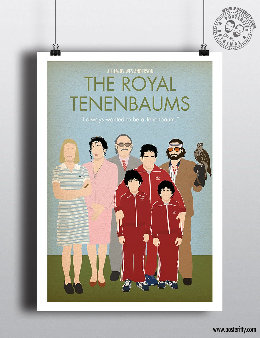 Royal Tenenbaums - Minimalist Wes Anderson Movie Poster
