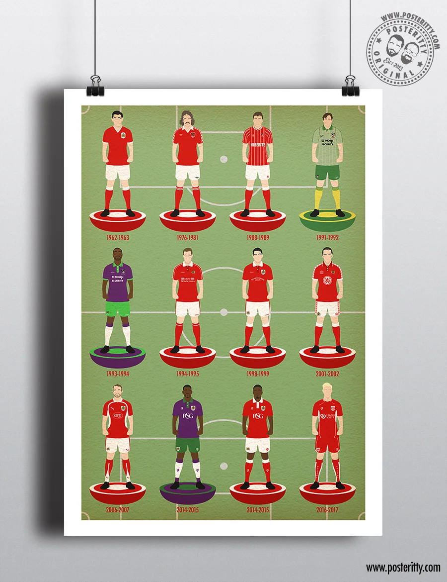 Bristol City - Subbuteo Icons - Minimalist Poster