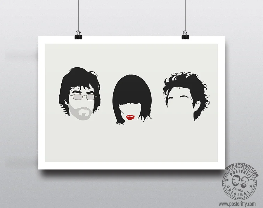 Yeah Yeah Yeahs - Minimalist Silhouette Heads Poster