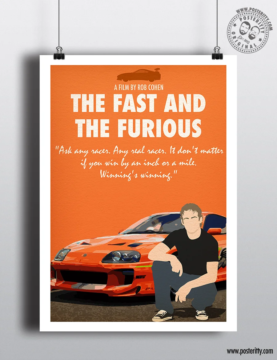 The Fast and The Furious - Minimal Movie Poster