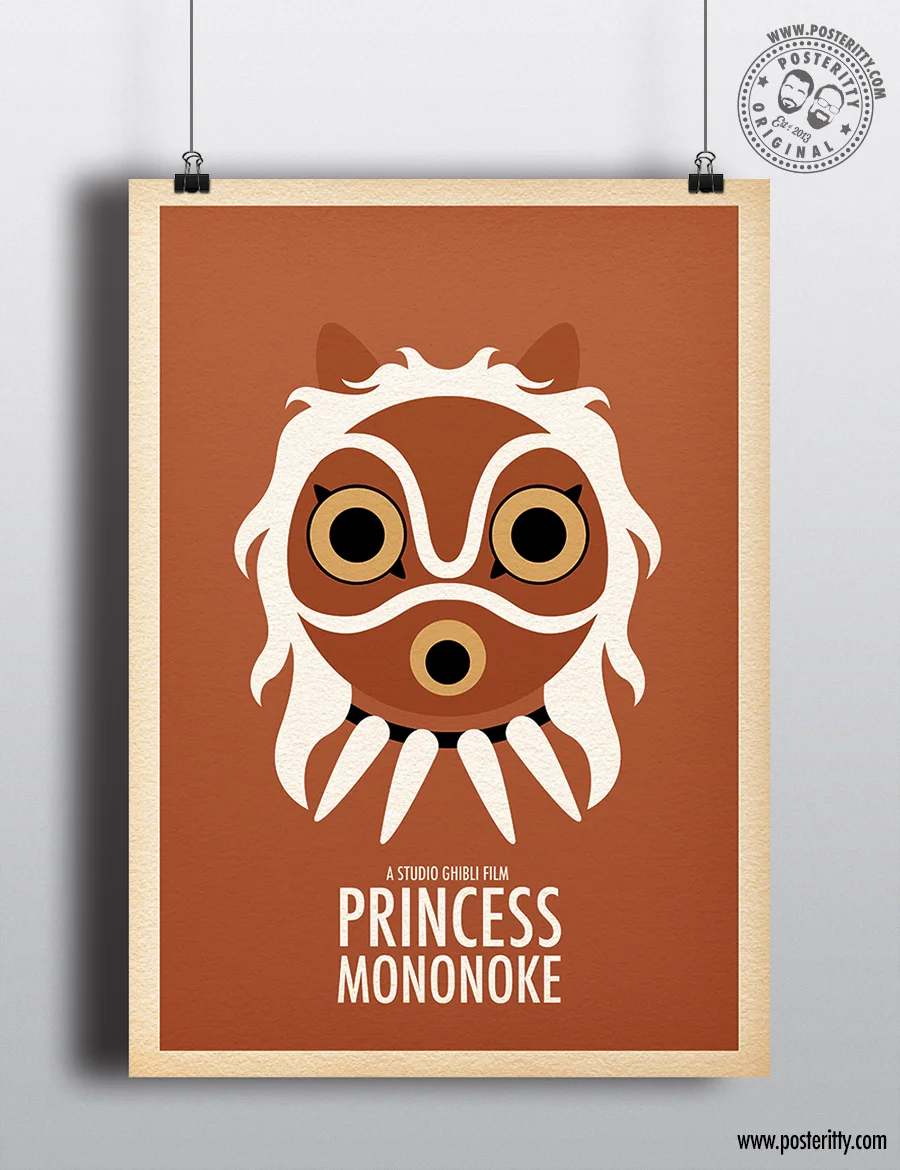 Studio Ghibli- Princess Mononoke - Minimalist Movie Poster