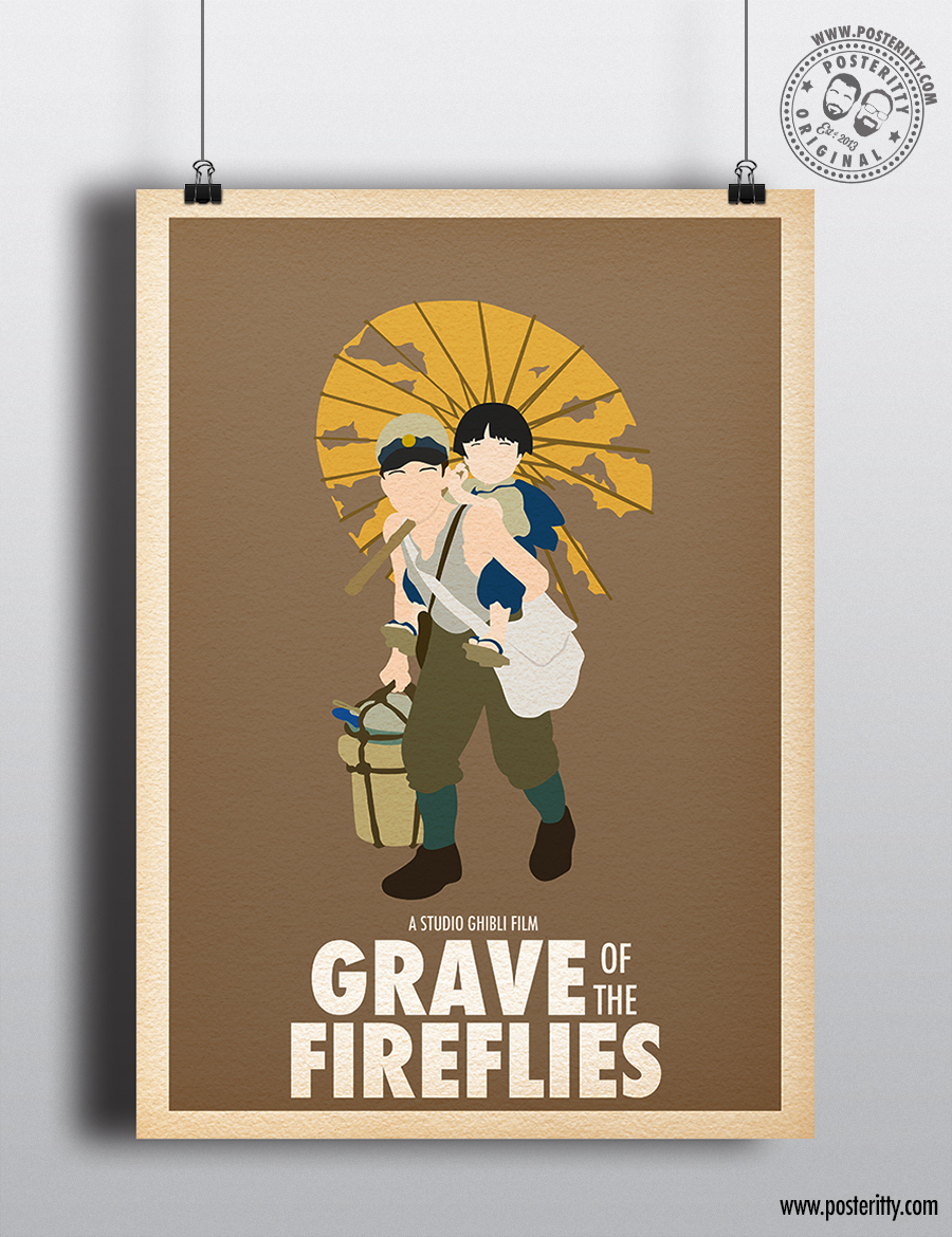 Studio Ghibli - Grave of the Fireflies - Minimalist Movie Poster