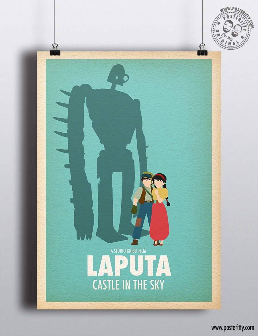 Studio Ghibli - Laputa Castle in the Sky - Minimalist Movie Poster
