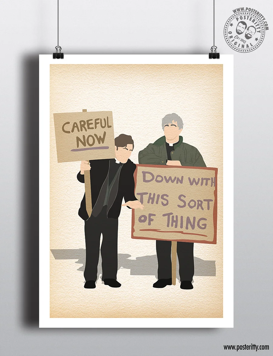 Father Ted 'Careful Now' - Minimalist Poster