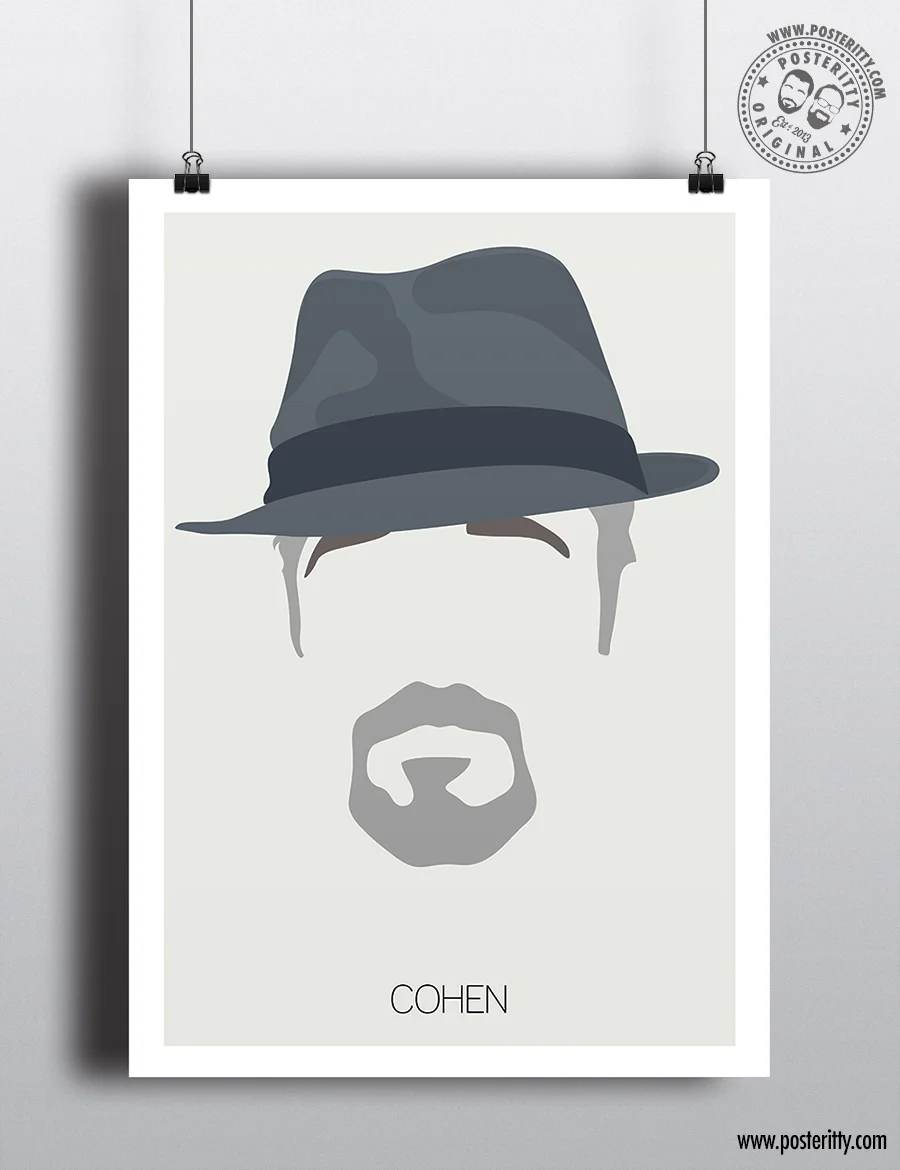 Leonard Cohen - Minimalist Hair Poster