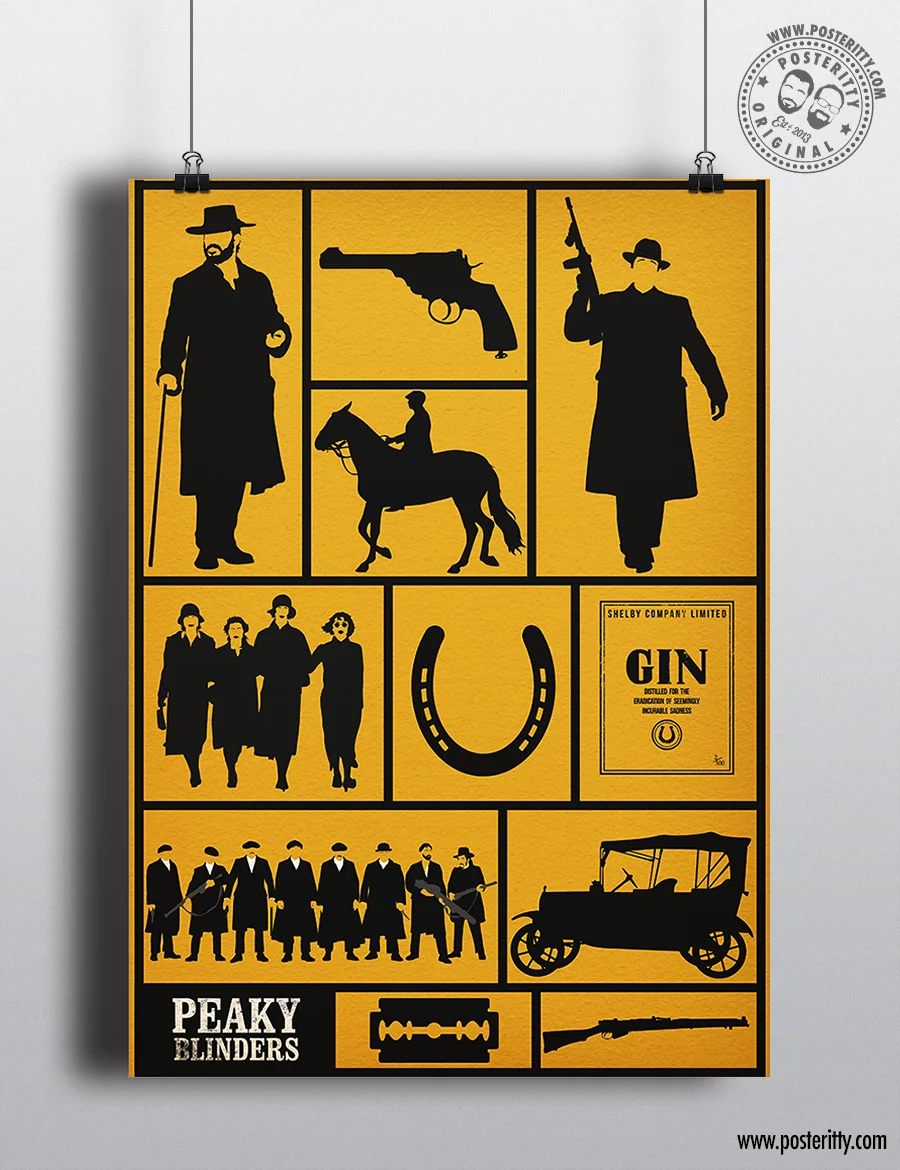 Peaky Blinders Silhouettes - Minimalist Poster