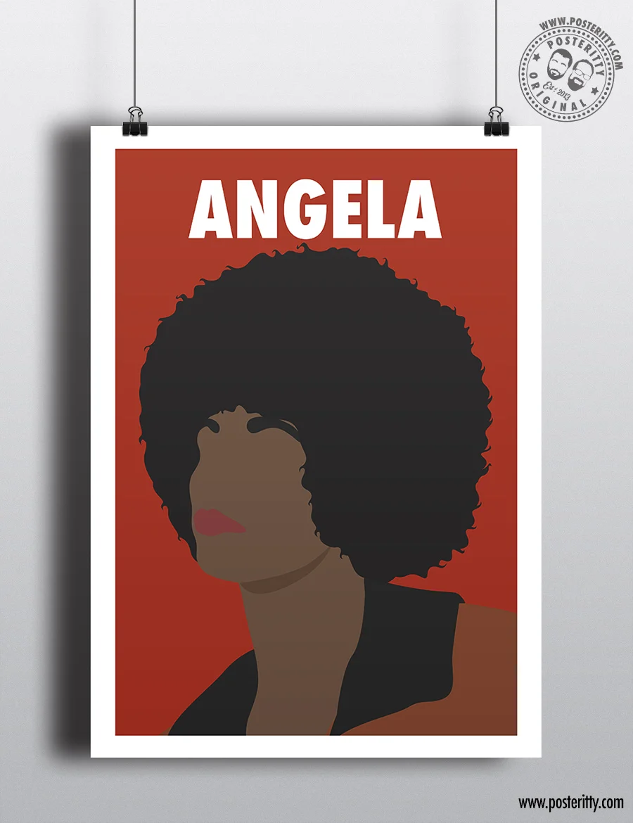 Angela Davis - Minimalist Female Icon Poster