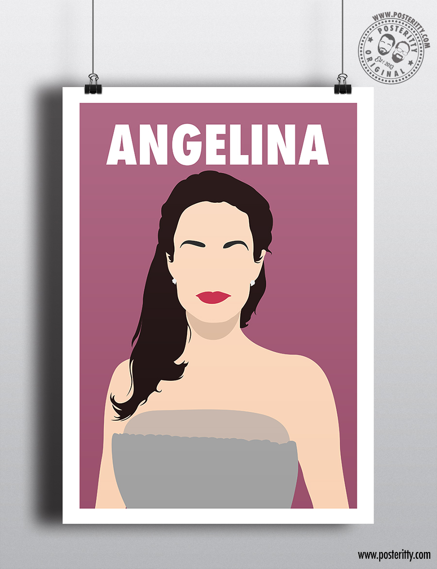 Angelina Jolie - Minimalist Female Icon Poster