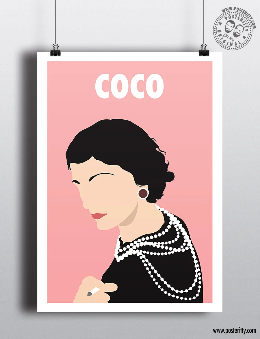 Coco Chanel - Minimalist Female Icon Poster