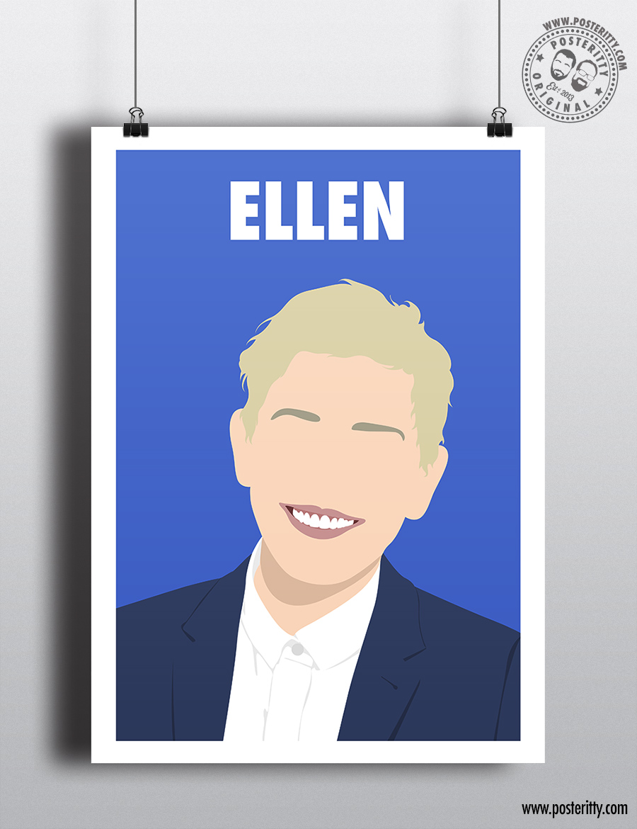Ellen Degeneres - Minimalist Female Icon Poster