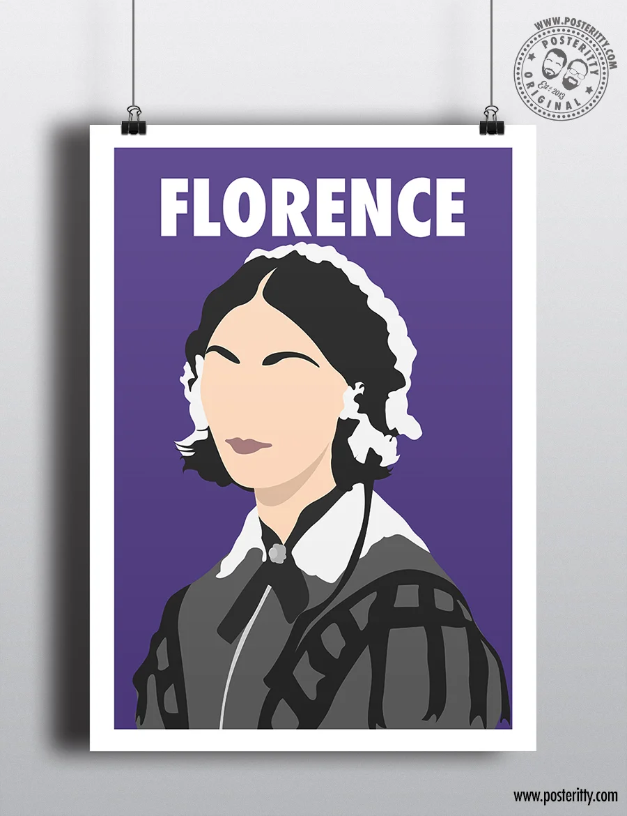 Florence Nightingale - Minimalist Female Icon Poster
