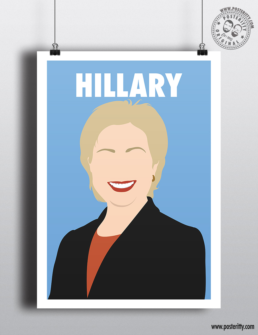 Hillary Clinton - Minimalist Female Icon Poster — Posteritty