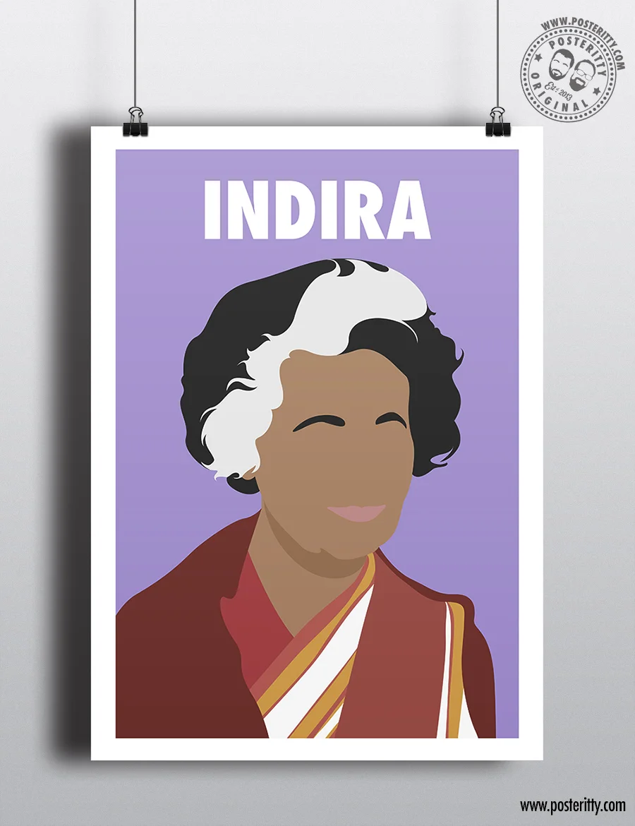Indira Gandhi - Minimalist Female Icon Poster