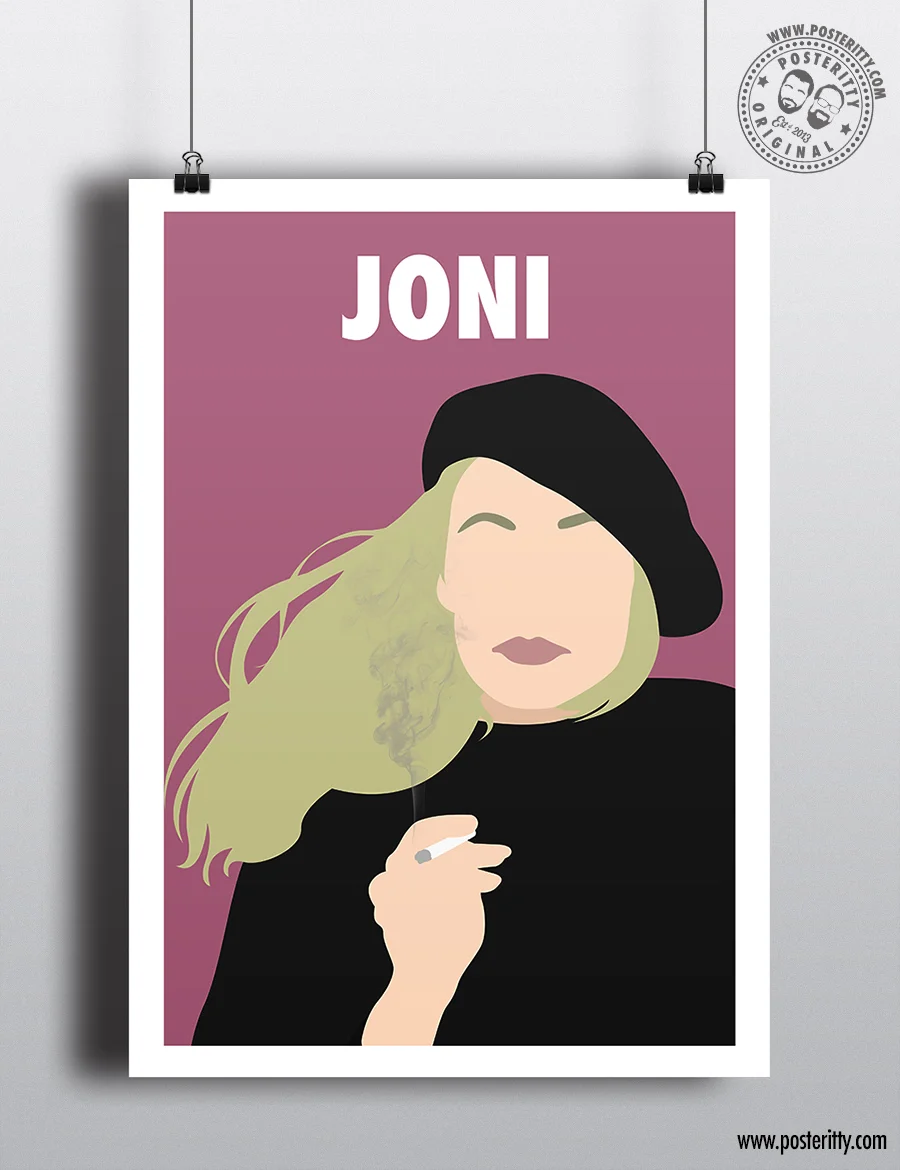 Joni Mitchell - Minimalist Female Icon Poster
