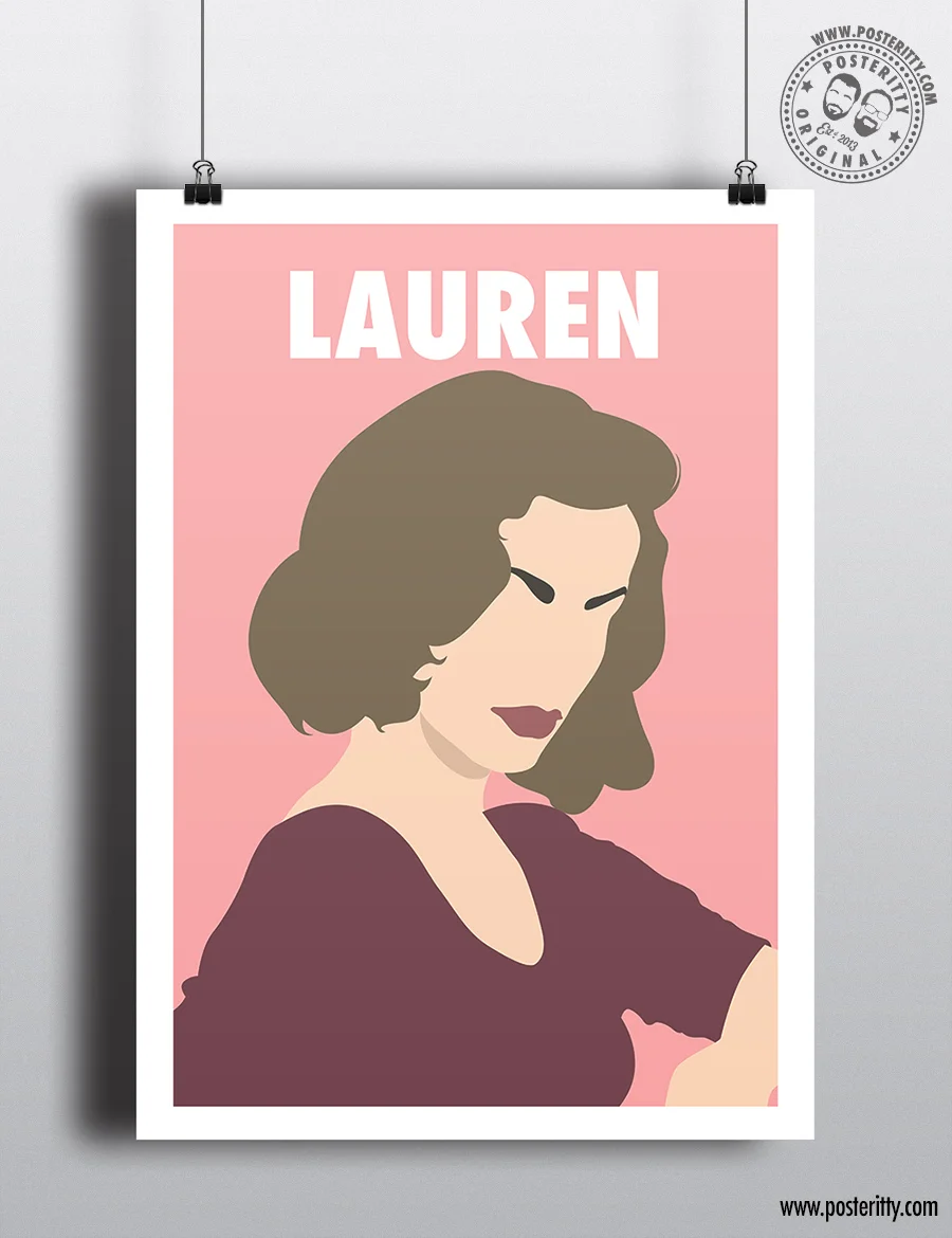 Lauren Bacall - Minimalist Female Icon Poster