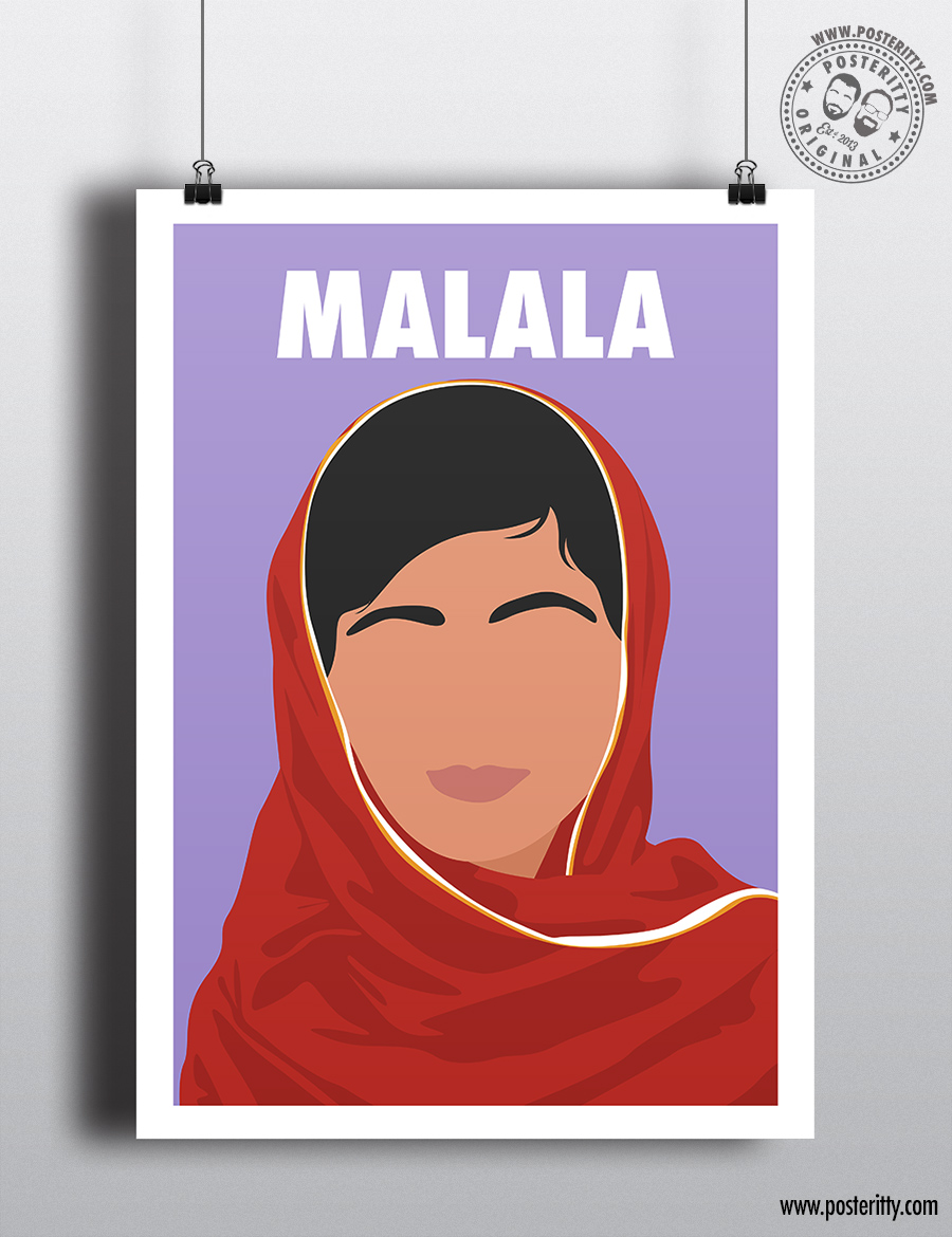 Malala Yousafzai - Minimalist Female Icon Poster