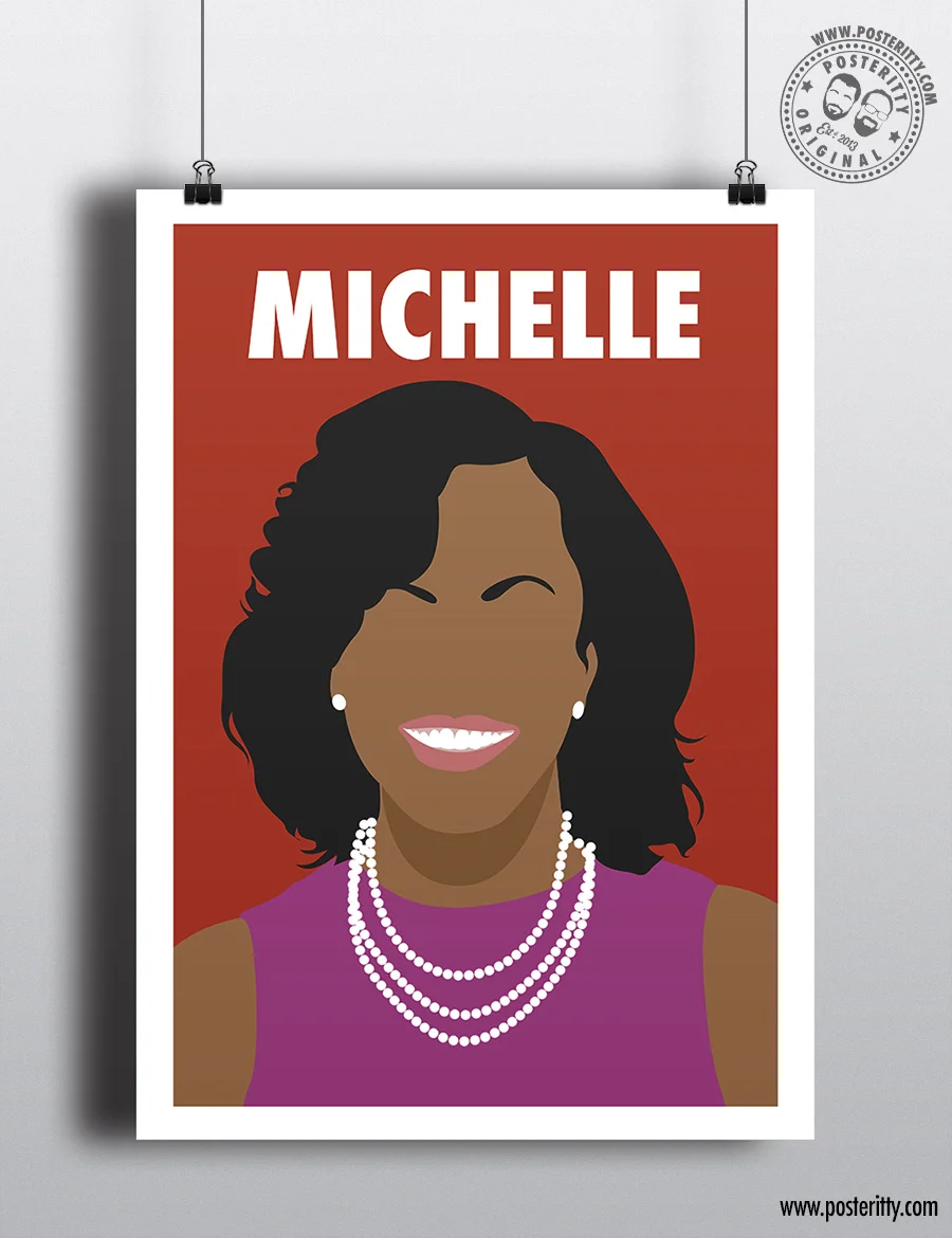 Michelle Obama - Minimalist Female Icon Poster