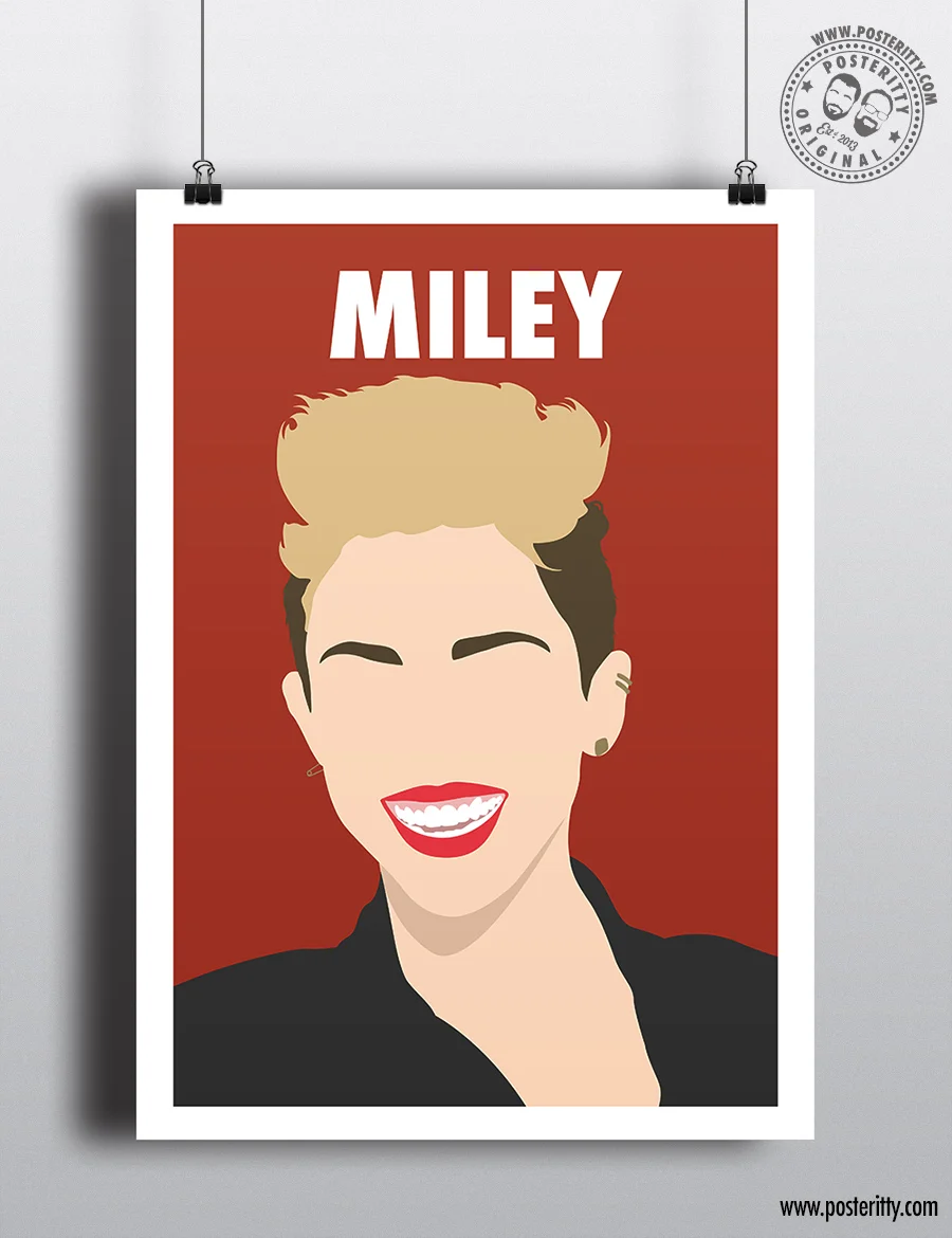 Miley Cyrus - Minimalist Female Icon Poster