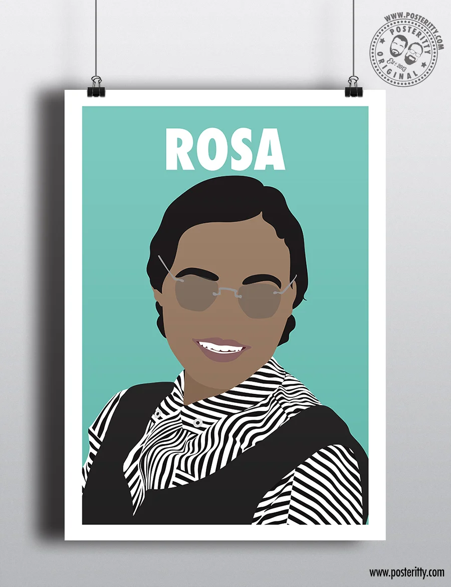 Rosa Parks - Minimalist Female Icon Poster
